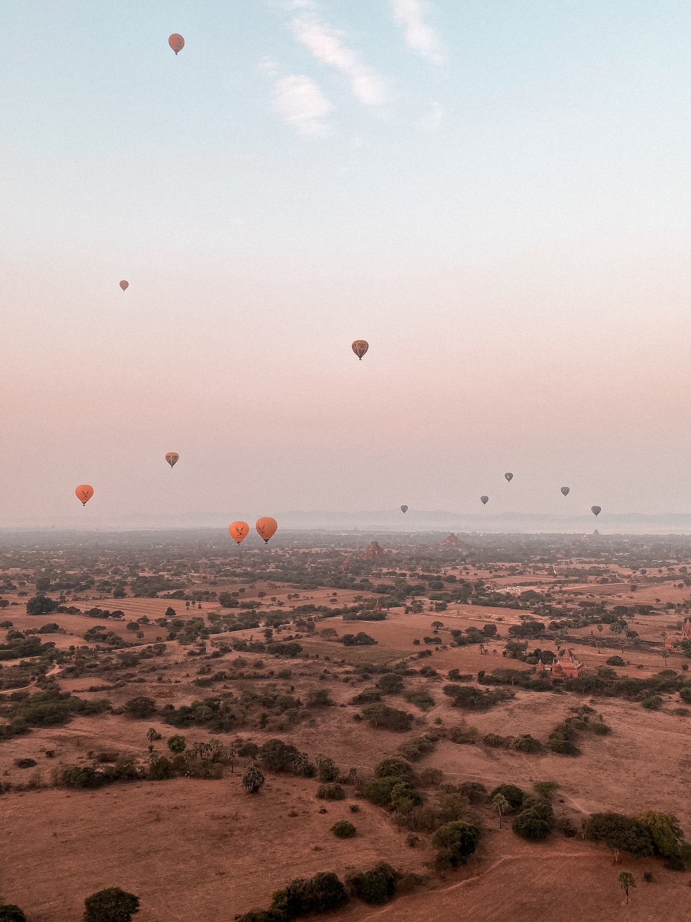 Ballonfahrt über Bagan Aussicht
