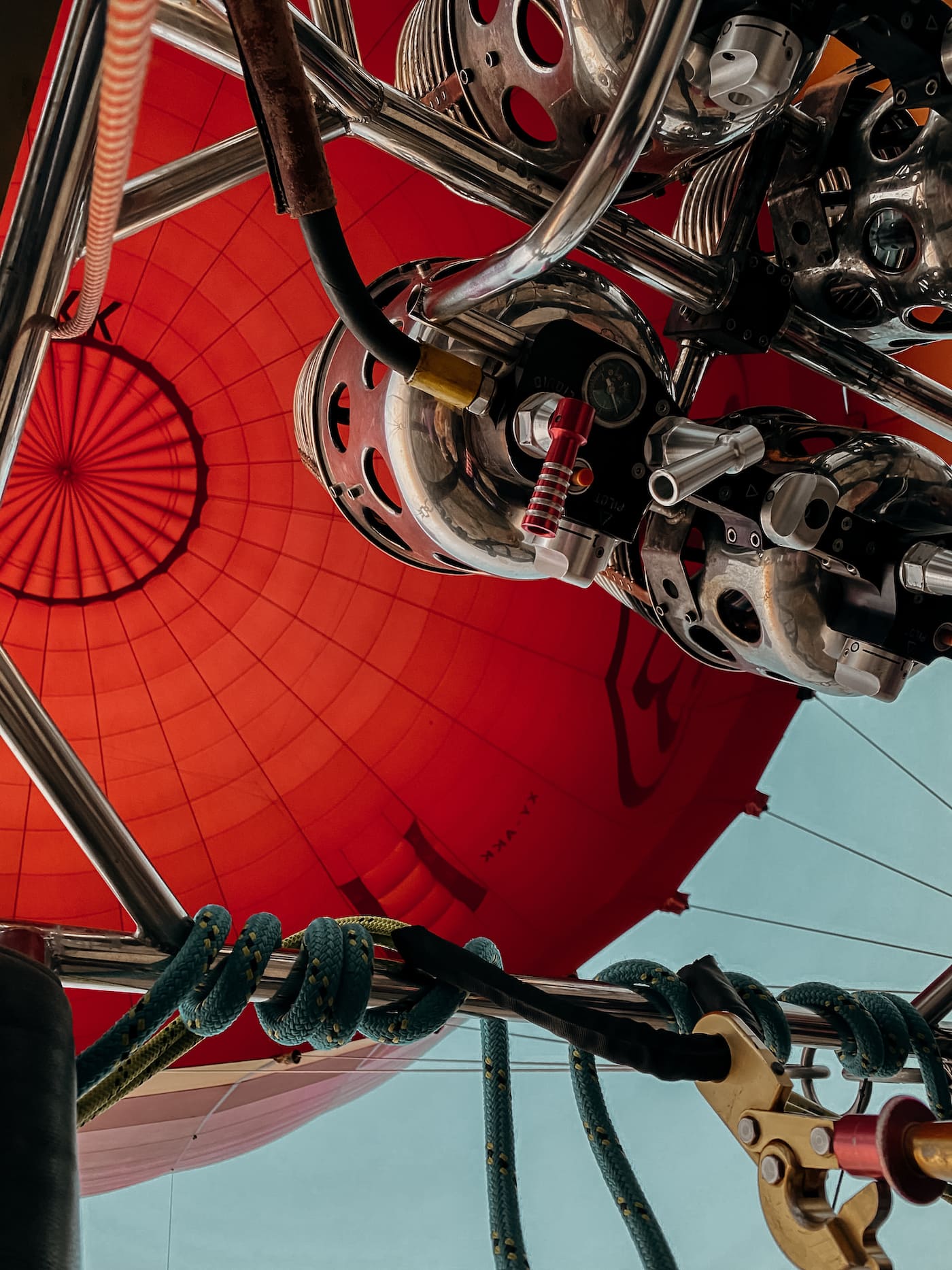 Heißluftballon von innen