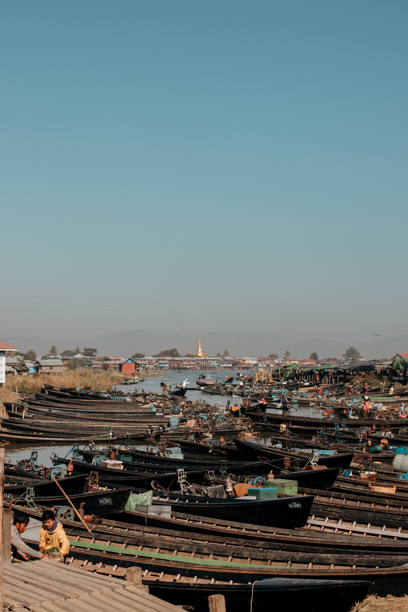 inle lake markt boote