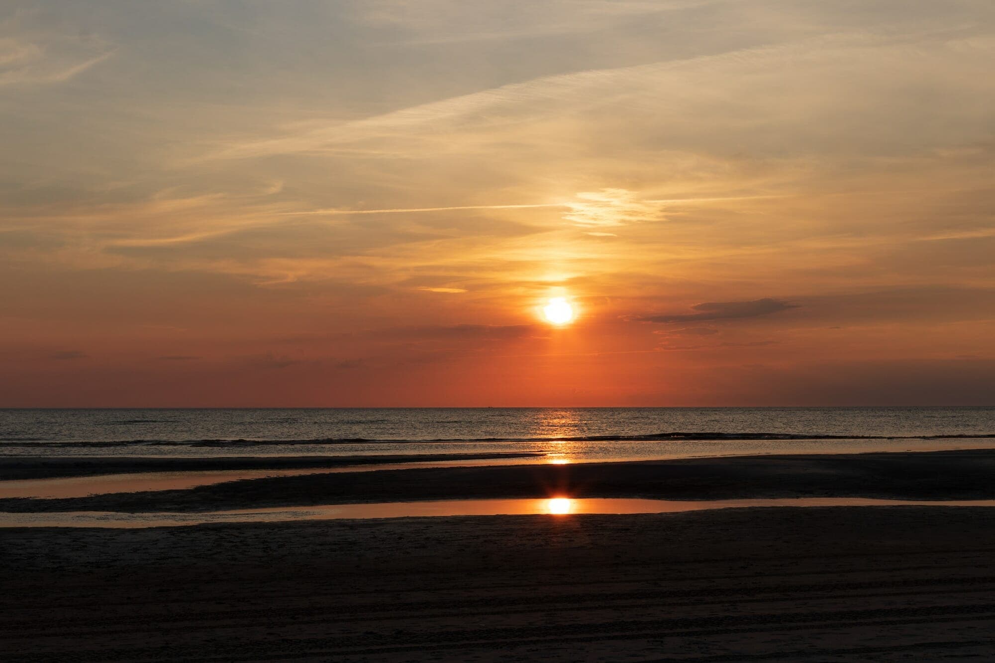 sommer in st peter ording sonnenuntergang