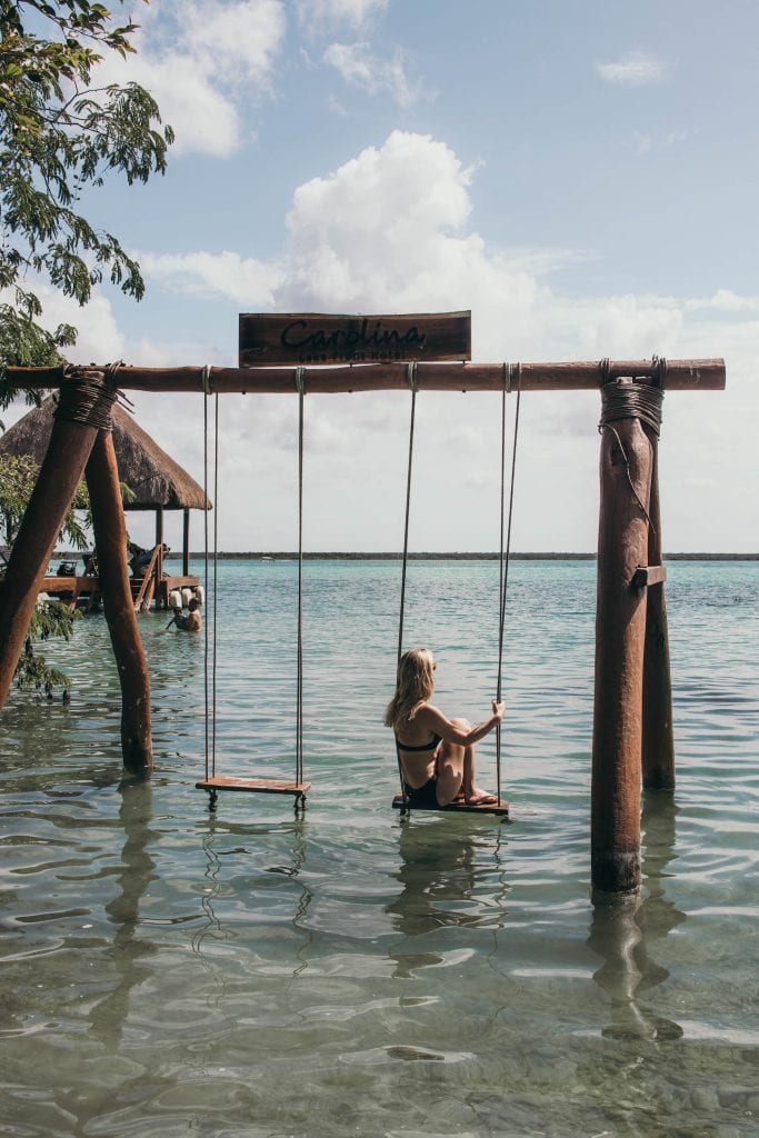 bacalar lagune schaukel