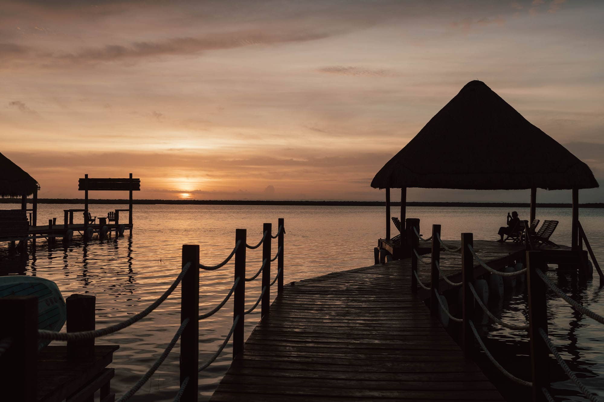 bacalar sonnenuntergang